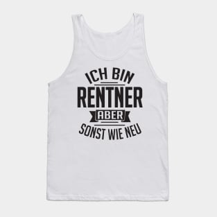 Ich bin Rentner aber sonst wie neu (black) Tank Top